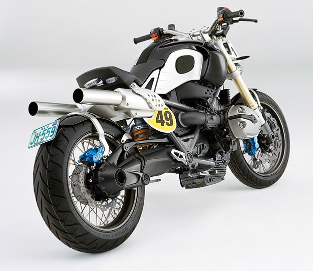 The bike is powered by a classic BMW flat twin boxer with over 100 bhp