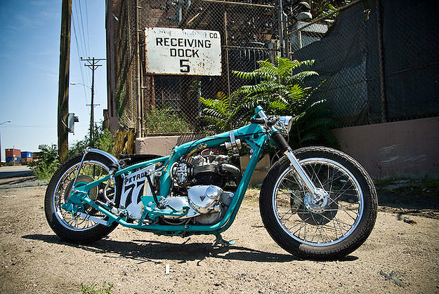 Jano Cycles Petrol 77 triumph custom motorcycle