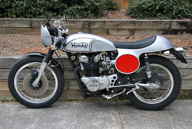Honda CB450 'Manx tribute' cafe racer motorcycle