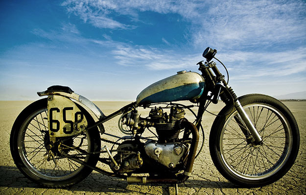 Triumph Bonneville custom motorcycle Salt Ghost