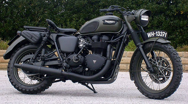 Triumph Bonneville custom motorcycle by Drags Racing