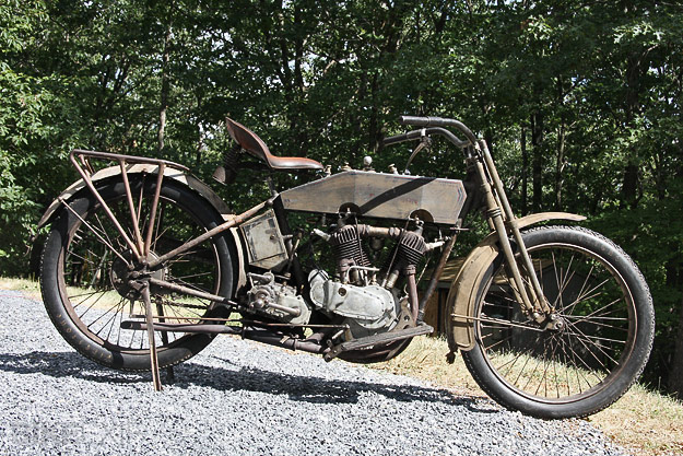 Vintage Harley restored for the Motorcycle Cannonball