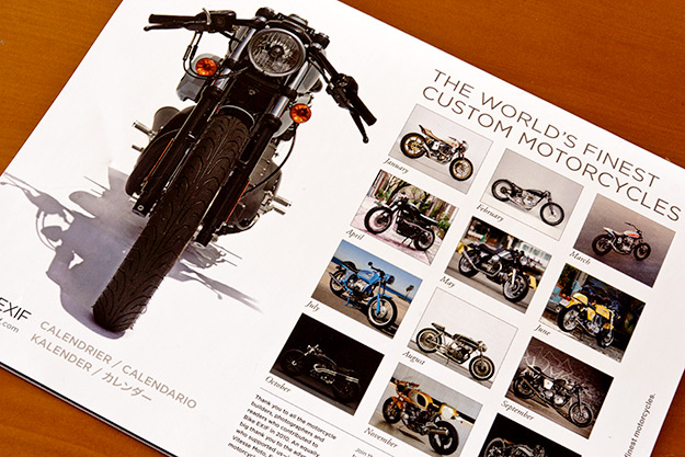 Motorcycle calendar