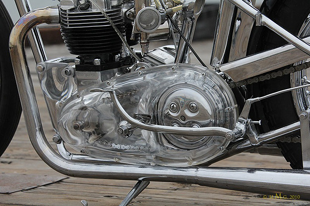 Triumph pre-unit custom motorcycle