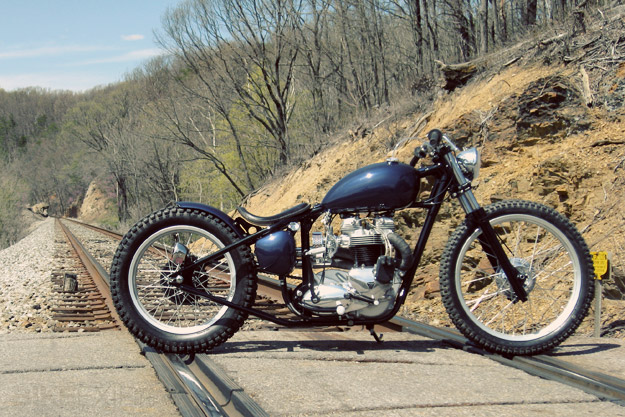 This lovely 1966 Triumph Bonneville T120 is Clay's latest creation 